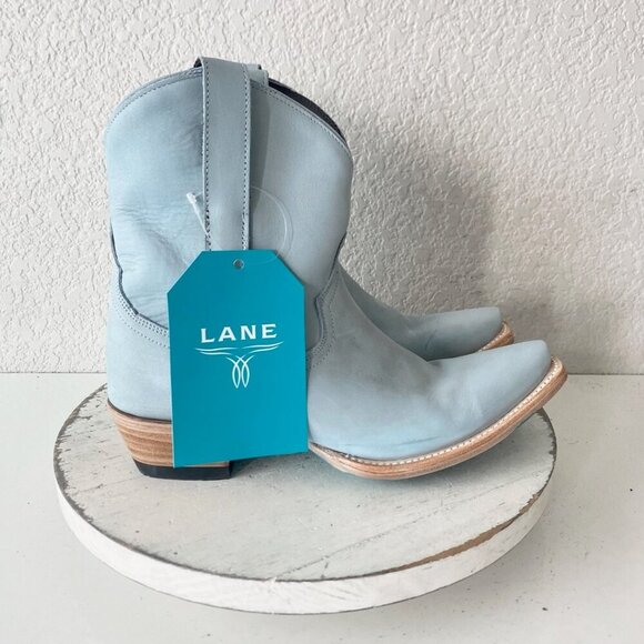 Lane EMMA JANE Womens Cowboy Bootie 6.5 Western Blue Cowgirl Short Ankle Boots - Picture 2 of 11